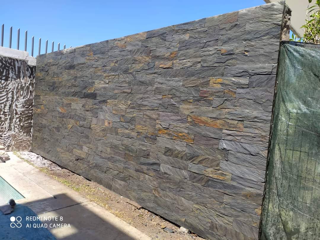 Pierres Naturelle Ardoise Noir Volcan